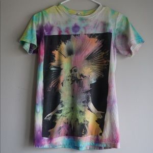 Custom Rainbow Tie Dye Lady Gaga Tee